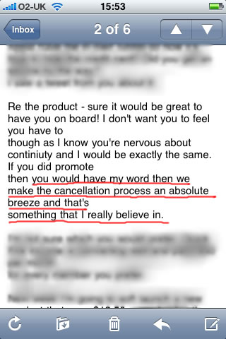 He really did give me his word! He really did give me his word!