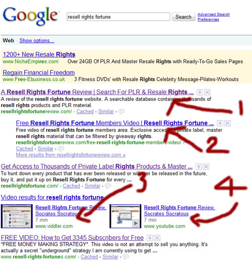 Resell Rights Fortune Google Results Resell Rights Fortune Google Results