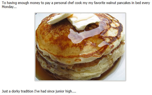 Do you want a Haley Milano pancake? Do you want a Haley Milano pancake?
